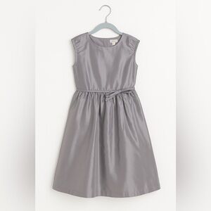 Crewcuts Silver Silk Twirl Dress | Girls 8 | Holiday Party Princess Style